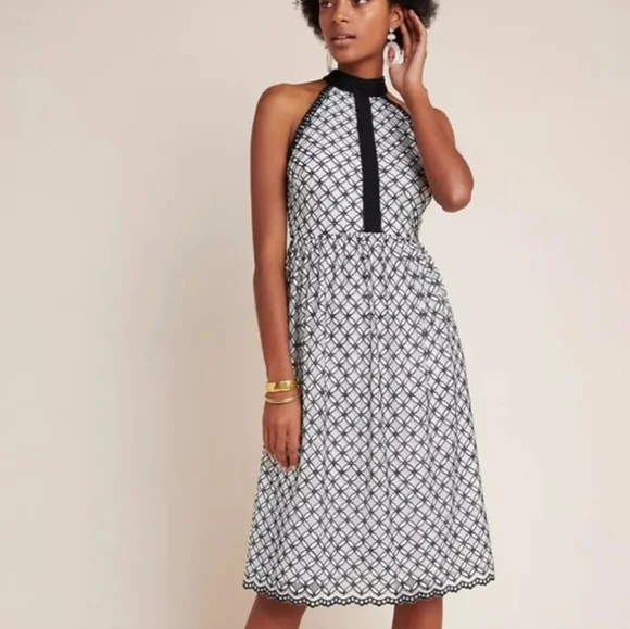 Eri + Ali Ninetta Lace‎ Black White Dress, Size 4 - Picture 3 of 17